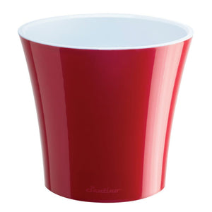 Ghiveci plastic, autoudare, rosu, diametru 19 cm