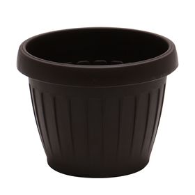 Ghiveci maro, plastic, diametru 20 cm