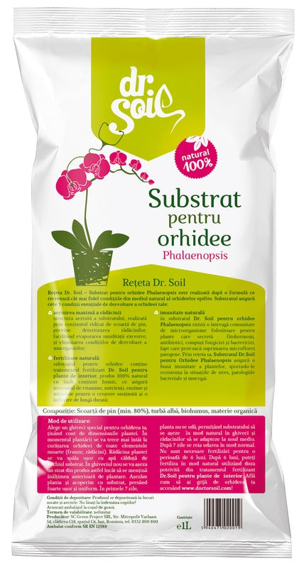 Substrat pentru orhidee Dr. Soil, 1 Litru